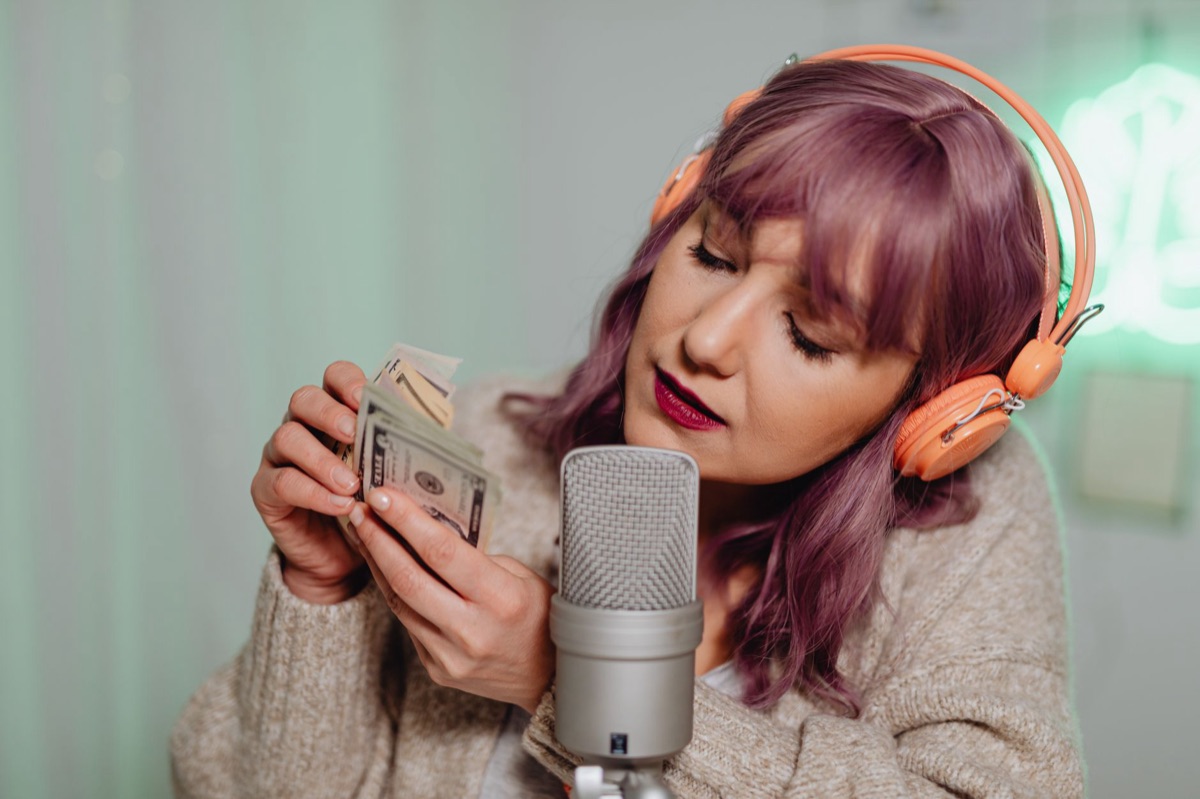 youtuber with microphone