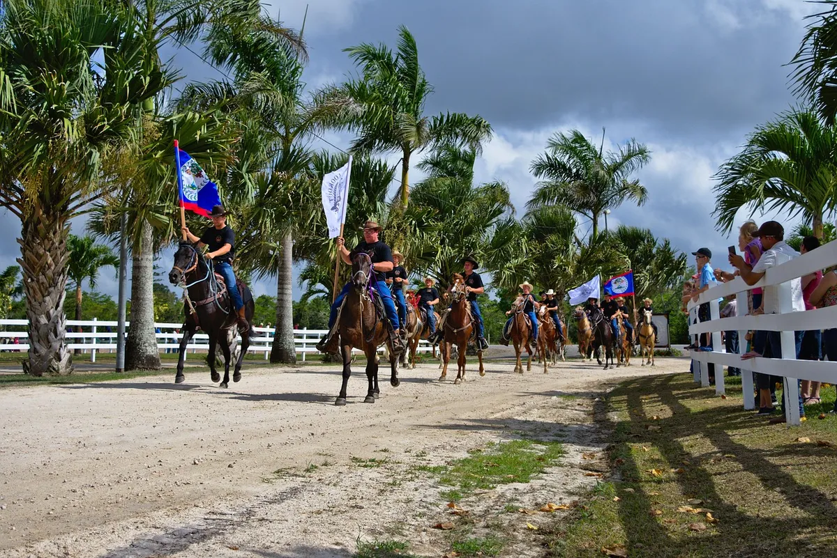 horses, people, parade, rural, farming community, rider's, belize, spanish lookout, nature, anniversary, celebration, outdoors, summer